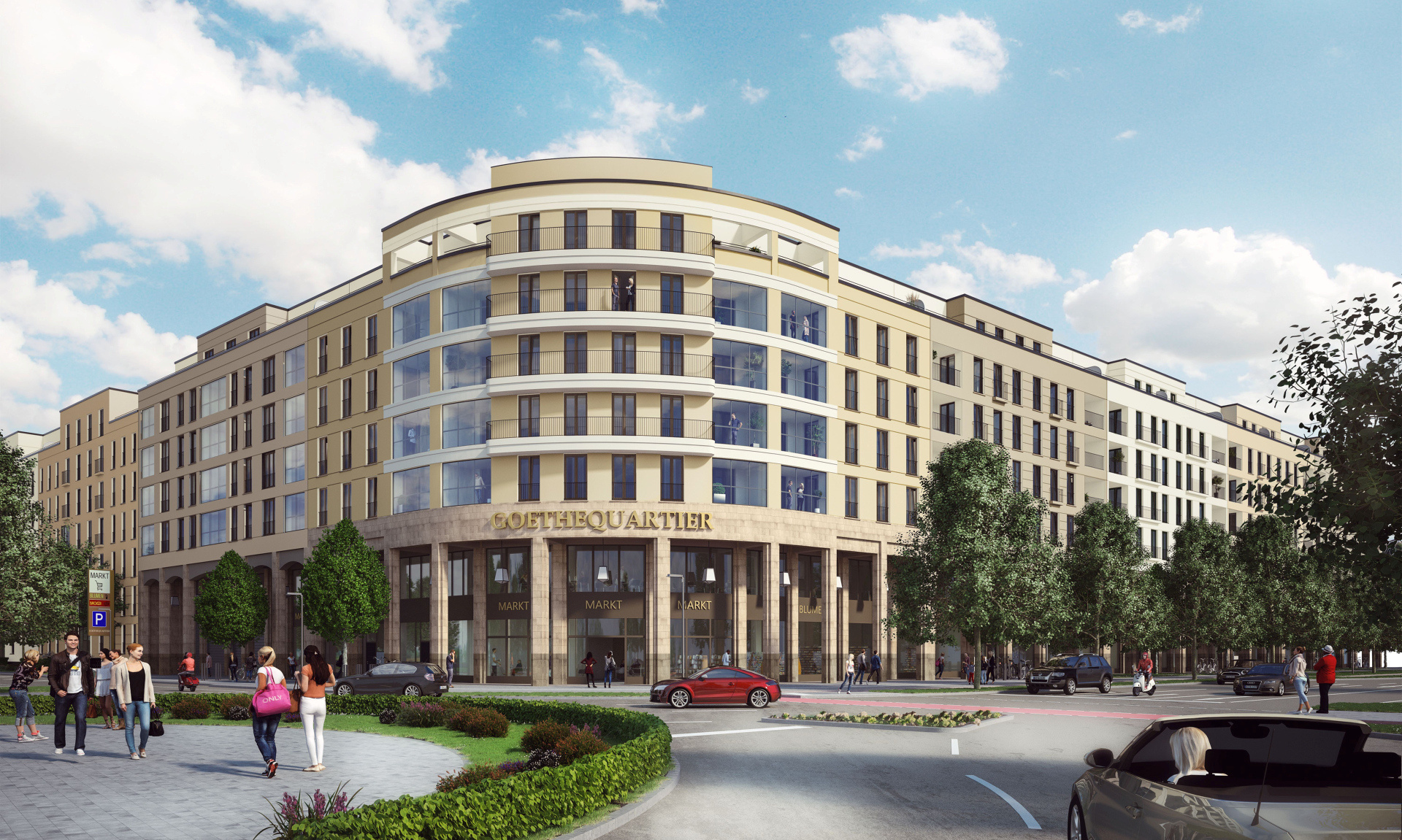 Straßenansicht Goethequartier Straßenansicht Goethequartier
