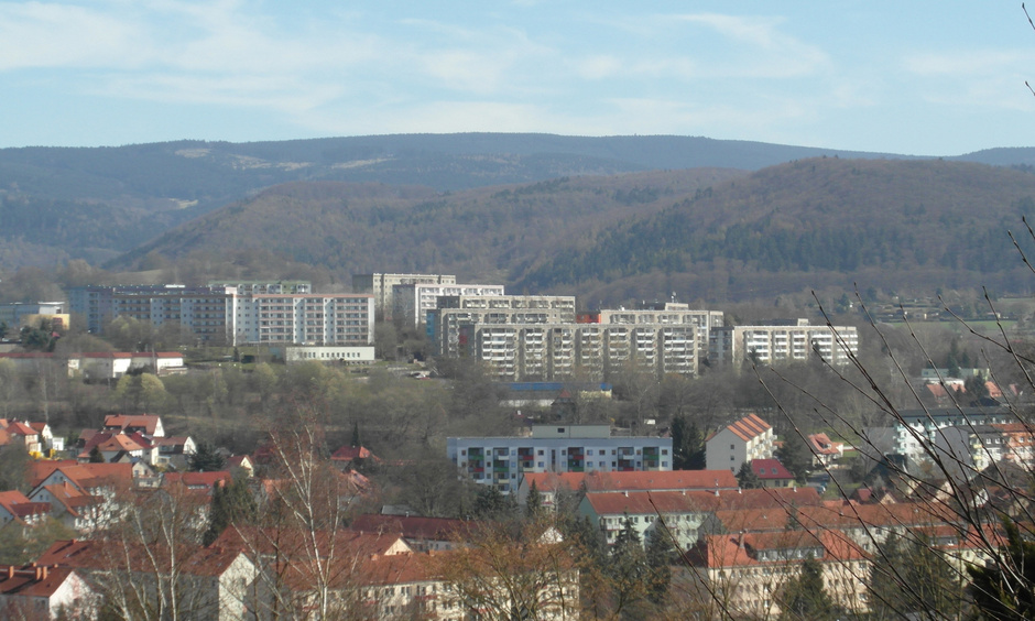 Walperloh Blick auf die Plattenbauten. Foto: NHW