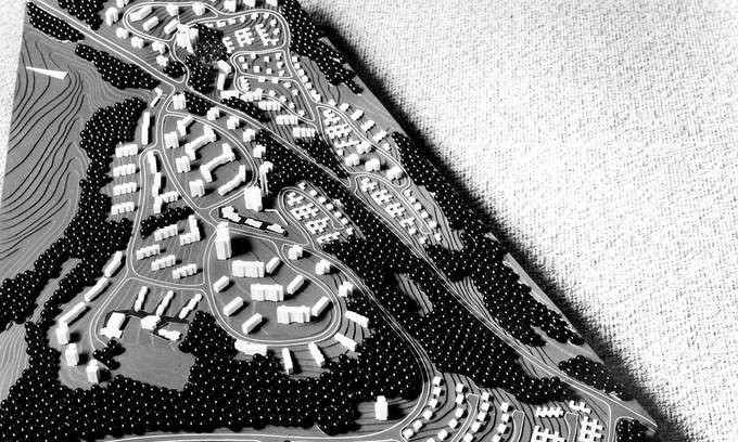Modellfoto der Siedlung Marburg-Richtsberg